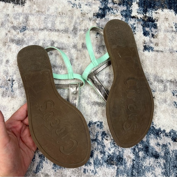 Sam Edelman Circus Cayden Sea Foam Green Business Casual Coastal Beach Sandals 7 - Picture 12 of 13